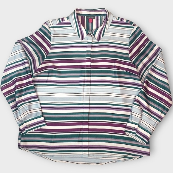 VINCE Camuto Vineyard Stripe Button-up Shirt - Picture 5 of 11